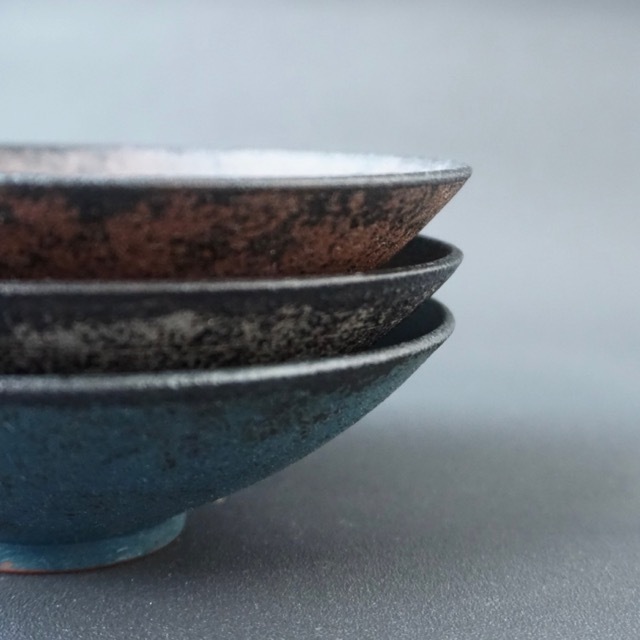 渋谷英一｜地ノ器丸鉢小（緑青） サイズ：154mm×154mm×H48mm 重