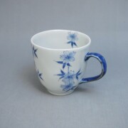 そうた窯｜染付しだれ桜平手マグ青（小）