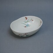 福泉窯｜新李朝釉錦色絵草花繭型小鉢