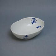 福泉窯｜新李朝釉錦青草花繭型小鉢