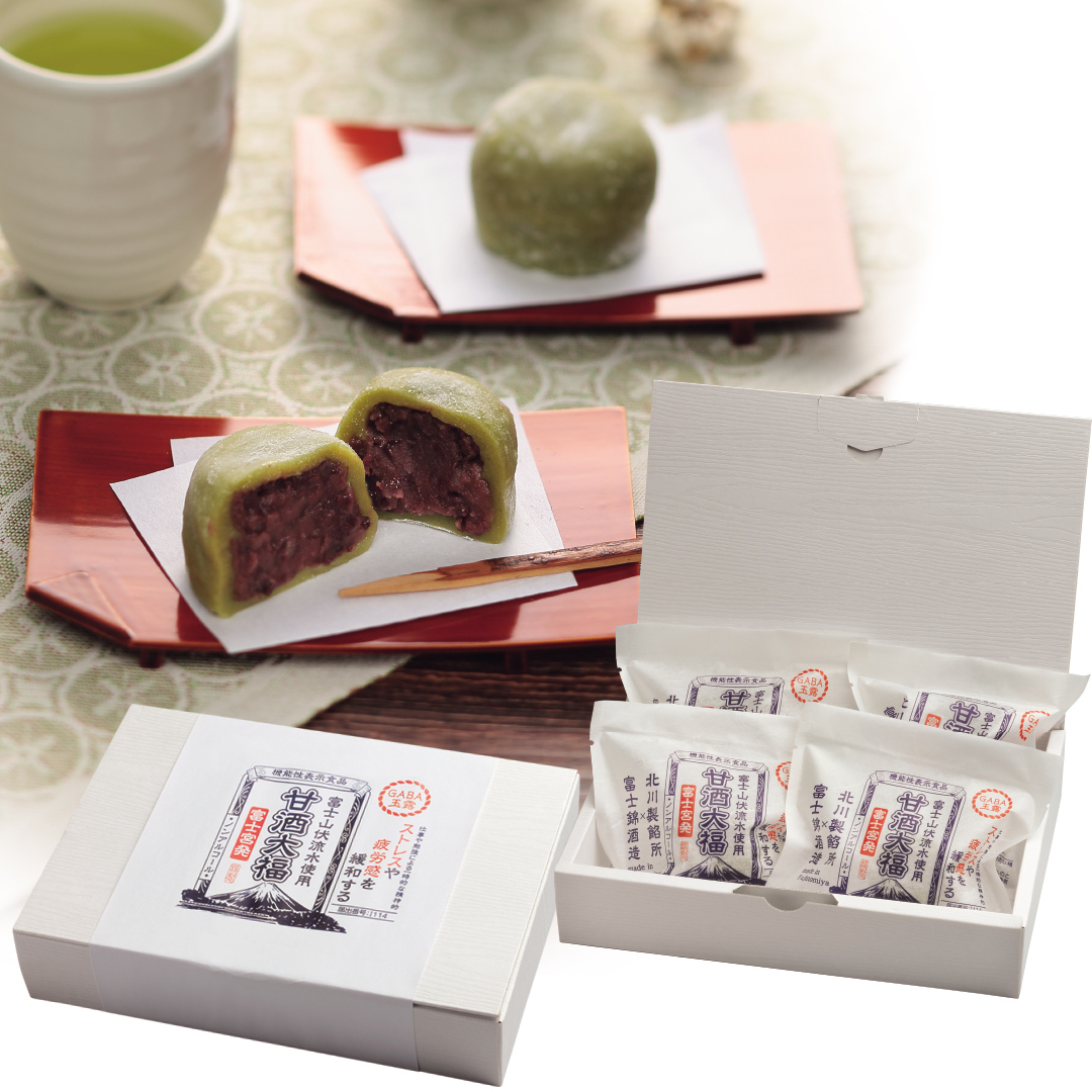 富士錦　甘酒大福　４個入【送料別・冷凍便】