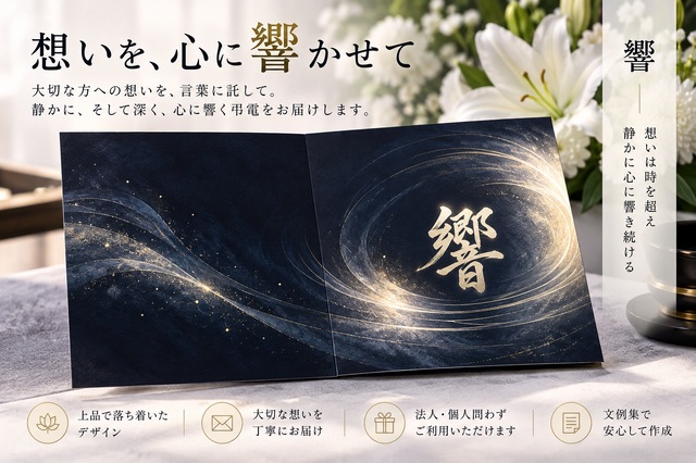 弔電　「響」