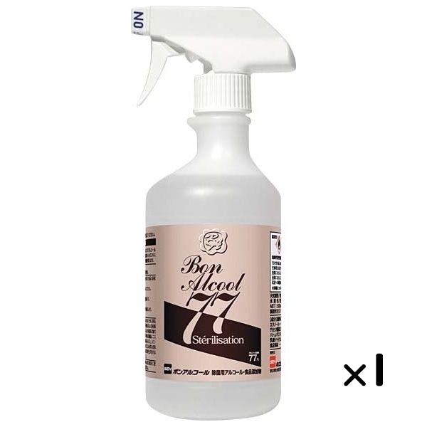 アルコール製剤 BON(ボン)アルコール77 500mL×20本／ケース トリガー付 日本製