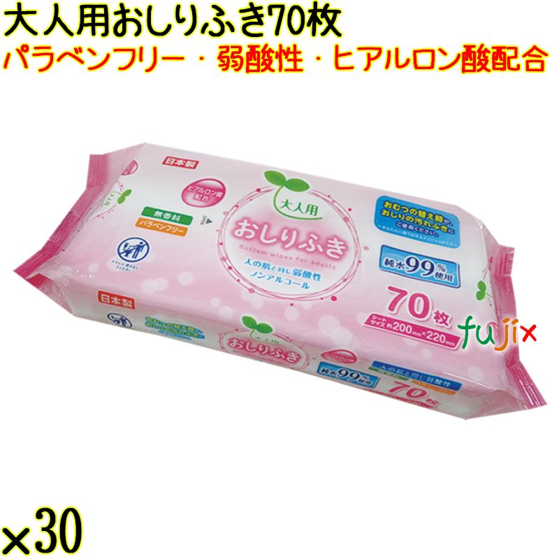 大人用おしりふき 70枚×30個／ケース Life-do.Plus日本製 介護用 おしり拭き 水99%