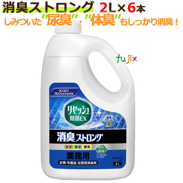 リセッシュ除菌EX消臭ストロング 業務用 2L×6本／ケース【業務用消臭剤】