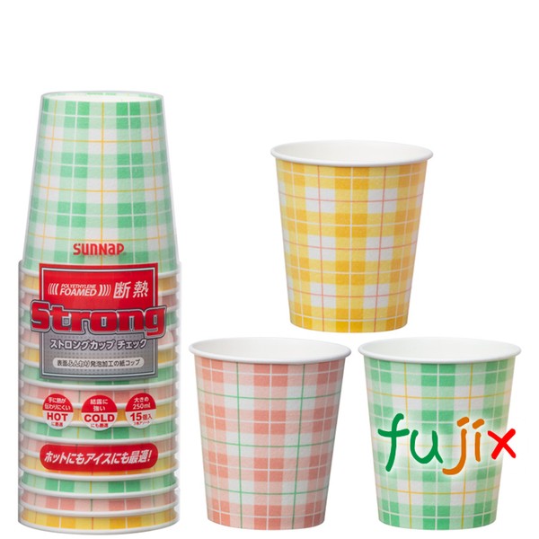 ストロングカップ　チェック C2515STC 250ml