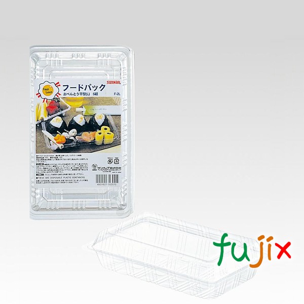 フードパックお弁当平型（Ｌ） F-2L 14×22×5.2cm