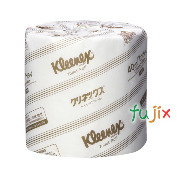 クレシア クリネックス トイレットロール　40m ダブル パルプ 40mダブル×80個／ケース　20110