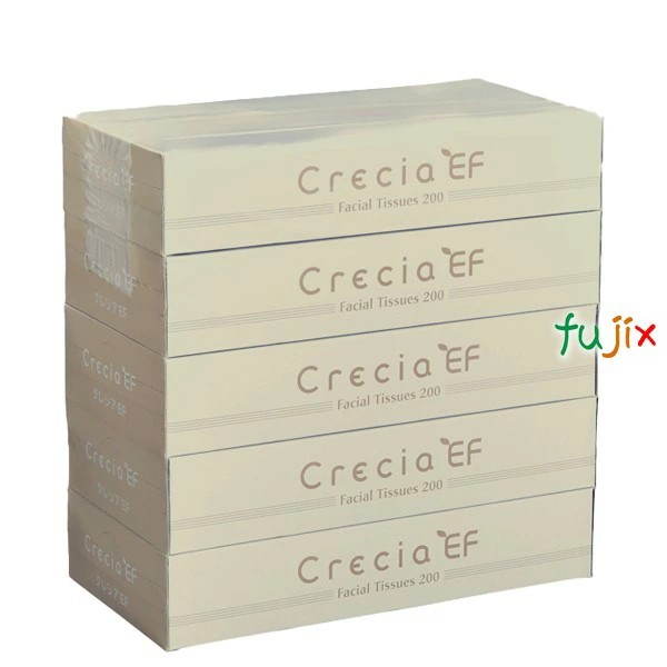クレシアEFティシュー　レギュラー200W パルプ　リサイクルパルプ 200組×60箱／ケース　43005