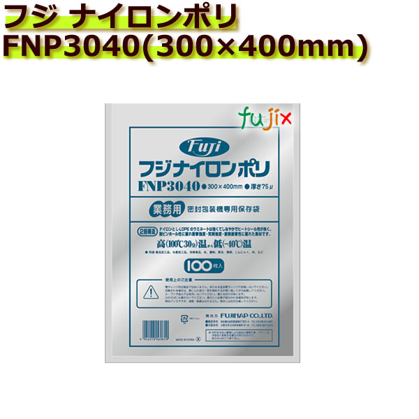 真空パック用ナイロンポリ袋　フジ　ナイロンポリ　 FNP3040(300×400mm)  1ケース(100枚×10袋)