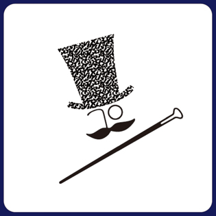 フジ紙コースター　黒ハット