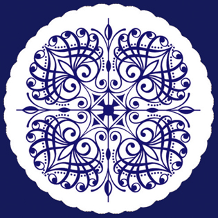 フジ紙コースター　菊丸紺