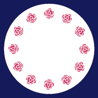 フジ紙コースター　つばき小花