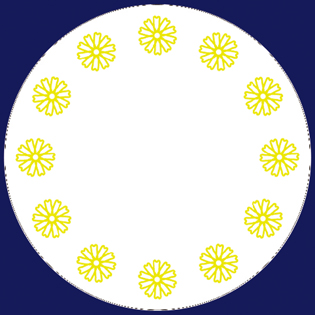 フジ紙コースター　コスモス小花