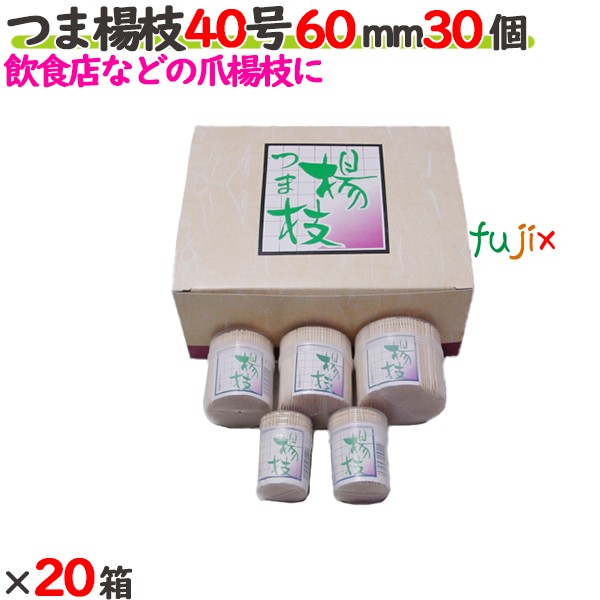 つま楊枝 40号 60mm 600個（30個×20箱）／ケース 【たか印／出雲竹材工業】 【業務用】 【妻楊枝】 【爪楊枝】 【6cm】