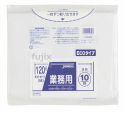 業務用ダストカート用ポリ袋120L LLDPE 透明0.03mm 300枚/ケース DKM93　 ジャパックス
