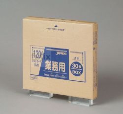 業務用ダストカート用ポリ袋120L　BOXタイプ LLDPE 透明0.04mm 180枚/ケース DKB93　 ジャパックス