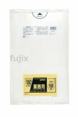 業務用大型マチ付ポリ袋　180L LLDPE 透明0.025mm 100枚/ケース DMT18　 ジャパックス