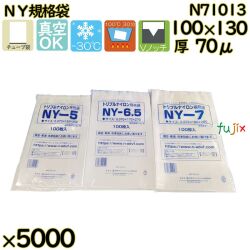 真空袋  ナイロンポリ袋  NY規格袋  N71013 5000枚（100枚×50）／ケース中本アドバンストフィルム MICS化学