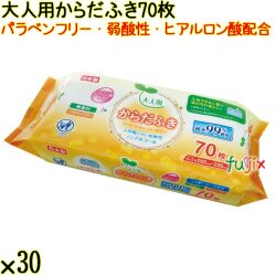 大人用からだふき 70枚×30個／ケース Life-do.Plus日本製 介護用 清拭シート 水99%