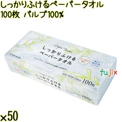 しっかりふけるペーパータオル 100枚×50袋／ケース Life-do.Plusベトナム製 パルプ100%