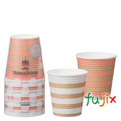 しましま　ペーパーカップエンボス C2508SIME 250ml