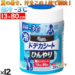 エリエール ドデカシート ロング 大容量 本体 20枚　冷感シート 冷却 ウエットシート　熱中症対策グッズ 冷感グッズ 21002147
