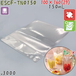 ESCF-TN0150 スタンド袋 100×160(29)mm 3000枚 食品OK スタンドパウチ 袋  日本製 カウパック
