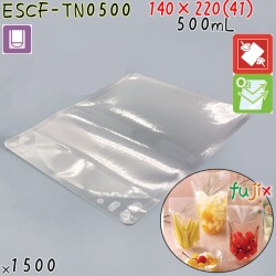 ESCF-TN0500 スタンド袋 140×220(41)mm 1500枚 食品OK スタンドパウチ 袋  日本製 カウパック