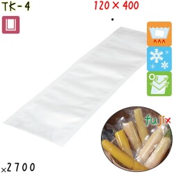 TK-4 三方シール袋 120×400mm 2700枚 食品OK ナイロンポリ  日本製 カウパック