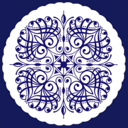 フジ紙コースター　菊丸紺