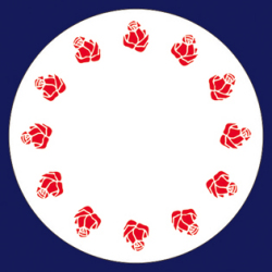 フジ紙コースター　バラ小花