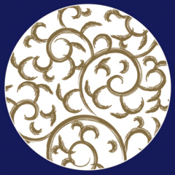 フジ紙コースター　唐草　茶