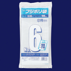 フジポリ袋NO.6（100×210mm）16000枚(100枚×10袋×16箱）／ケース