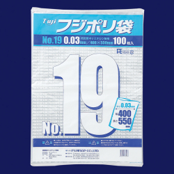 フジポリ袋NO.19（400×550mm ）　2000枚(100枚×5袋×4箱）／ケース 　4.044円／枚