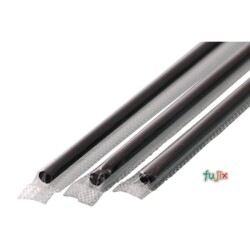 アイスコーヒー用 ストレートストロー 4.5mm×18cm フィルム包装 黒色 10000本（500本×20小箱）／ケース わらおstraw 346