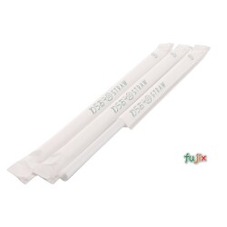 ジュース用ショート ストレートストロー 6mm×17cm 紙包装 白色 10000本（500本×20小箱）／ケース わらおstraw 394
