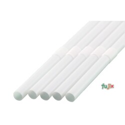 ジュース用ショート フレックスストロー 6mm×17cm 包装なし 白色 10000本（500本×20小箱）／ケース わらおstraw 401
