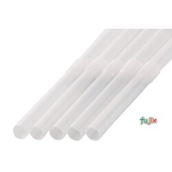 ジュース用ショート フレックスストロー 6mm×17cm 包装なし 透明 10000本（500本×20小箱）／ケース わらおstraw 402