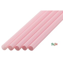 ジュース用 ストレートストロー 6mm×21cm 包装なし パステルピンク 10000本（500本×20小箱）／ケース わらおstraw 507