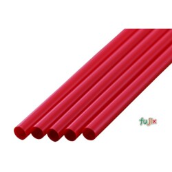 ジュース用ロング ストレートストロー 6mm×30cm 包装なし 赤色 6000本（500本×12小箱）／ケース わらおstraw 539