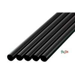 シェイク用 ストレートストロー 7mm×21cm 包装なし 黒色 8000本（400本×20小箱）／ケース わらおstraw 568