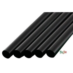 シェイク用 ストレートストロー 8mm×21cm 包装なし 黒色 6000本（300本×20小箱）／ケース わらおstraw 577