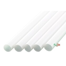 タピオカ用 ストレートストロー 10mm×21cm 包装なし 白色 4000本（200本×20小箱）／ケース わらおstraw 605