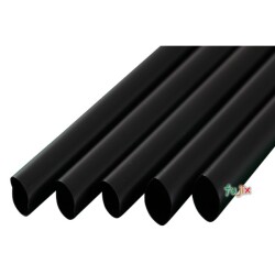 タピオカ蓋突刺し用 片先斜めストロー 10mm×19cm 包装なし 黒色 4000本（200本×20小箱）／ケース わらおstraw 639