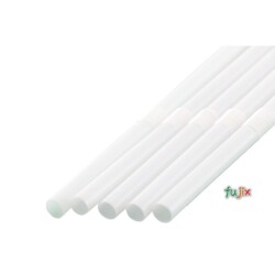輸入　ジュース用 フレックスストロー 6mm×21cm 包装なし 白色 10000本（500本×20小箱）／ケース わらおstraw 913