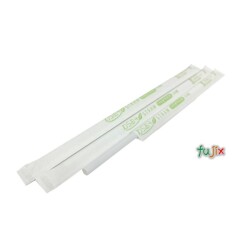 ジュース用 ストレートストロー 6mm×21cm 紙包装 白色 10000本（500本×20小箱）／ケース わらおstrawバイオマス25 B469