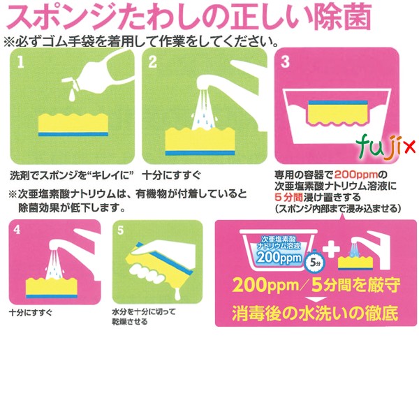 業務用 スポンジ ビルクリーニングたわし D-200 キクロンプロ ピンク