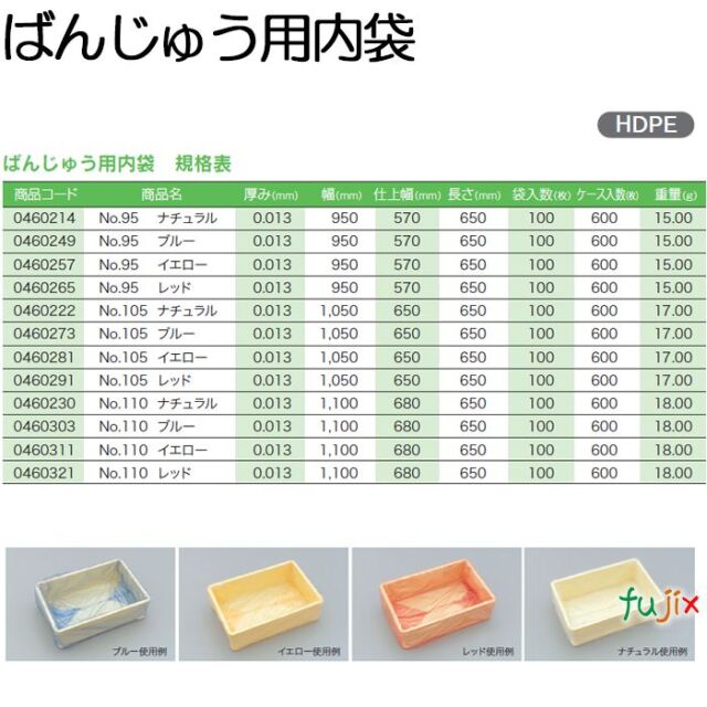新規受付不可】ばんじゅう用内袋 No.110 ブルー 600枚（100枚×6