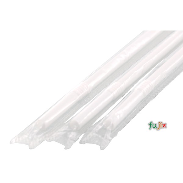 子ども用 フレックスストロー 4.5mm×12cm フィルム包装 白色